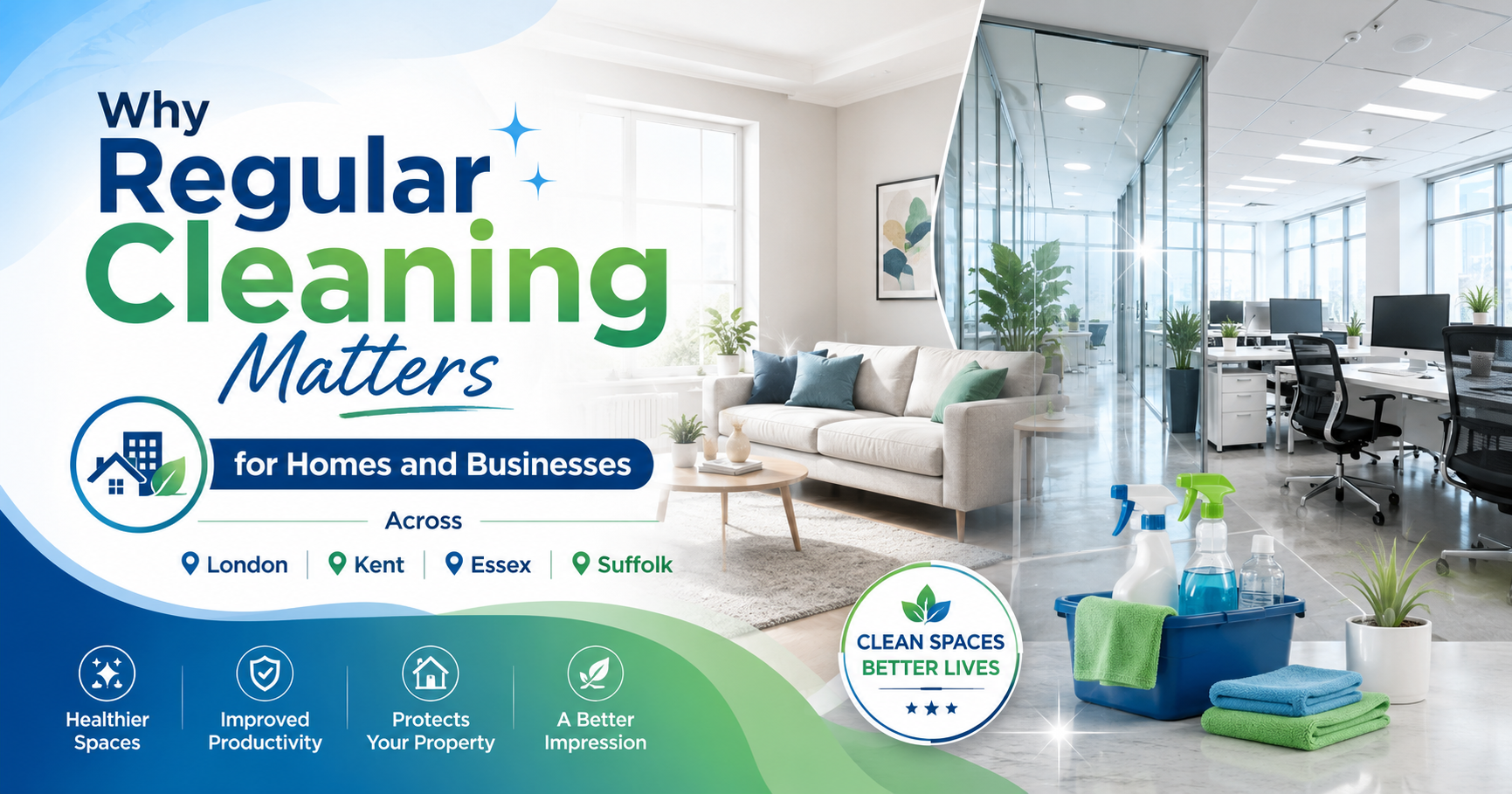 Why Regular Cleaning Matters for Homes and Businesses Across London, Kent, Essex and Suffolk 