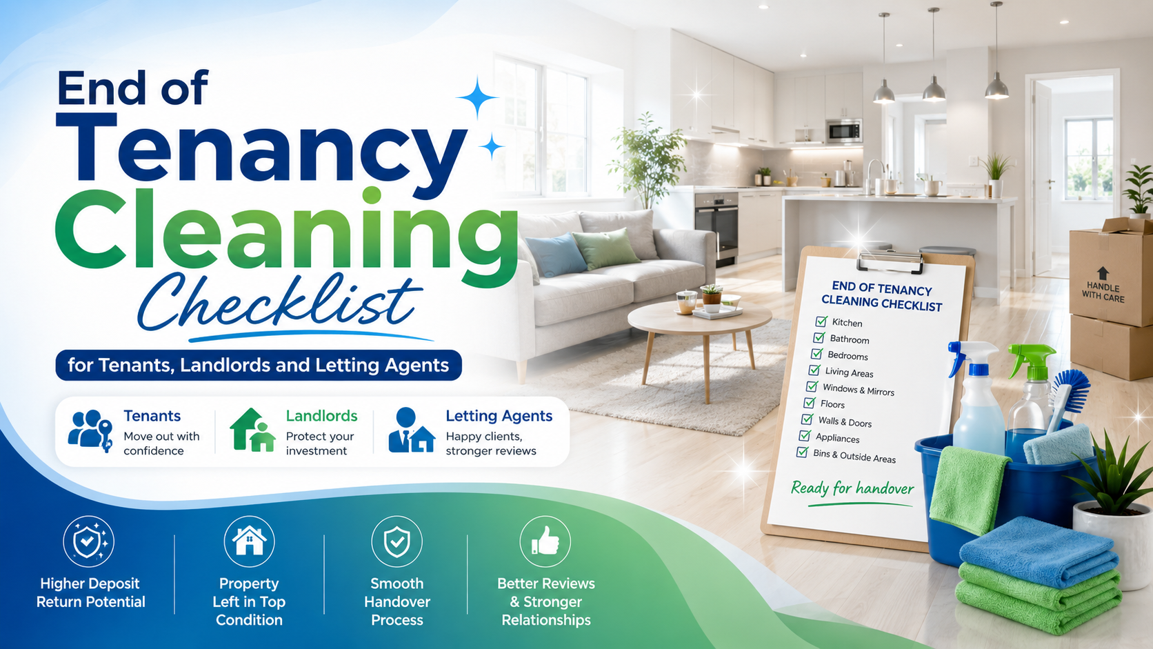 End of Tenancy Cleaning Checklist for Tenants, Landlords and Letting Agents 
